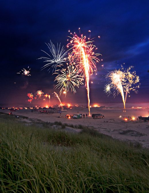 Fireworks at the beach